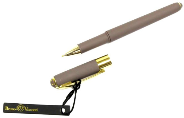 Ручка в футляре  Monaco шарик. 0,5мм синяя кофейный корпус