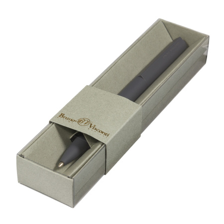 Ручка в футляре поворот.механ. Torino, серый корп, 1,0мм, синяя