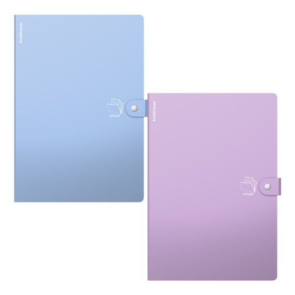 Папка-картотека  4 отд. Matt Pastel Bloom на кнопке