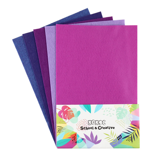 Фетр  5л (5цв)  Оттенки фиолетового 1 мм