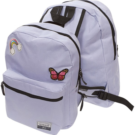 Рюкзак Подростковый 40*29*17см Butterfly сиреневый, 1отд.,1 карм.