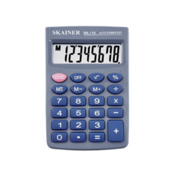 Калькулятор  карман.  8разр. резин.клавиши