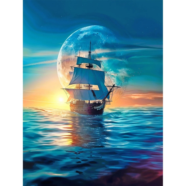 Алмазная мозаика 40*50см Парусник