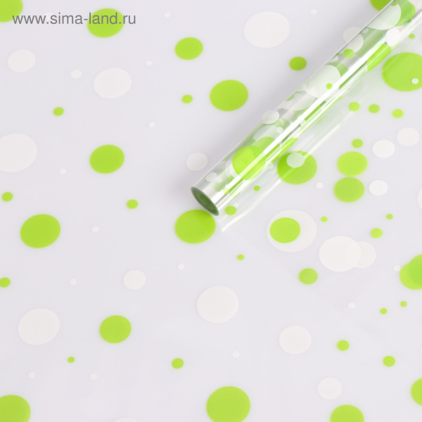 Пленка упаковочная 0,7*7,6м Серпантин бело-салатовый