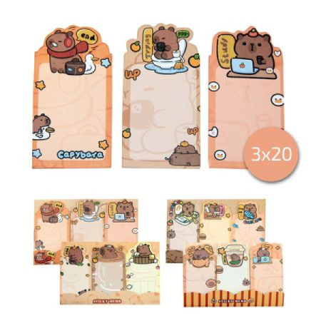Стикер фигурный Капибарка 3*20л