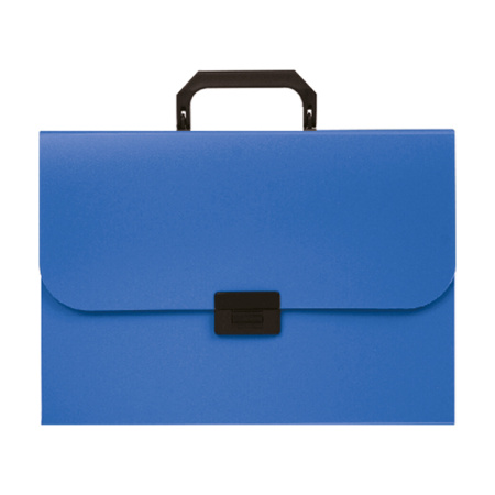 Портфель пластик  7отд. Синий