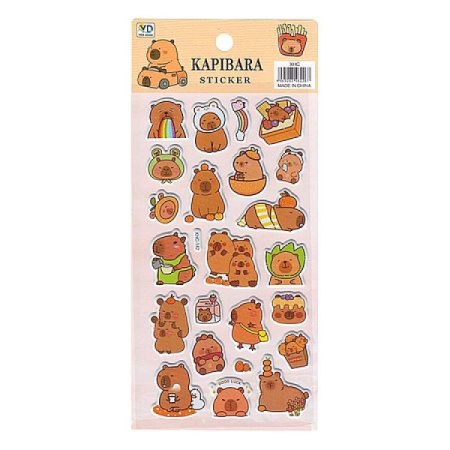Наклейки Декоративные 10*22см Капибарка YXH-018