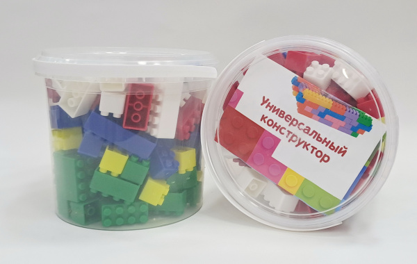 Конструктор №2 110дет пластик ведро