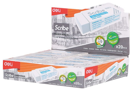 Ластик Scribe белый АКЦИЯ