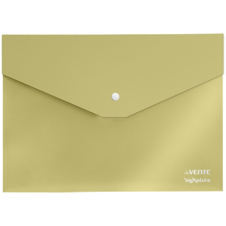 Папка-конверт кнопка А4 SigNature оливковая
