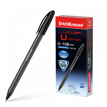 Ручка шарик. EK U-108 Original Stick черная 1,0мм, Ultra Glid