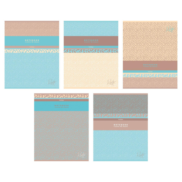 Тетрадь линия 48л Risotto, скругл.углы, 5диз