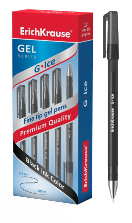 Ручка гель ЕК G-Ice черный, 0,5мм