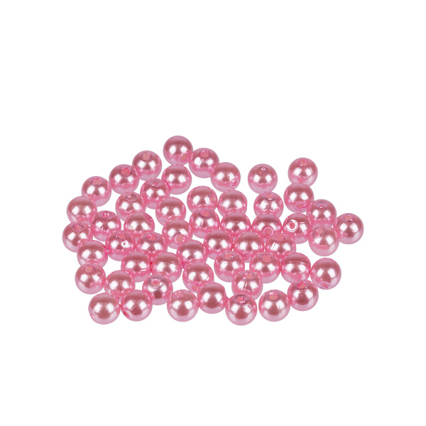 Бусины гр.розовые  6мм, пластик