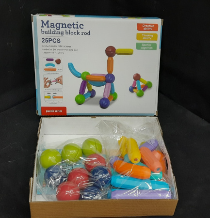 Конструктор магнитный Building Block Rod 25дет.