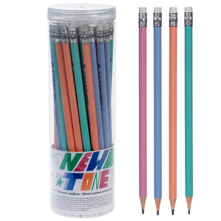 Карандаш ч/гр пластик. с/л трехгран. NEWtone