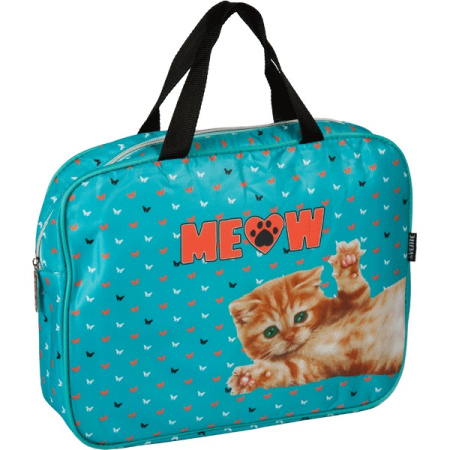 Папка с ручками А4 ткань Meow, широкая боковина
