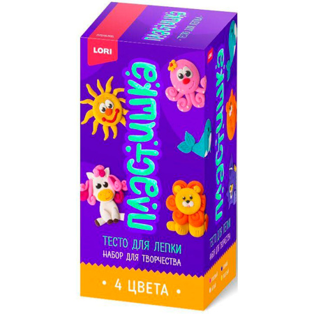 Тесто для лепки 4цв*50гр Пластишка