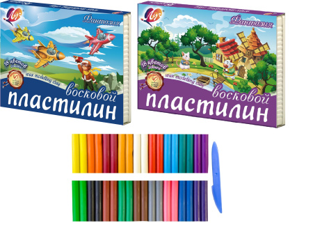 Пластилин Фантазия 18цв. восковой 270гр $$$
