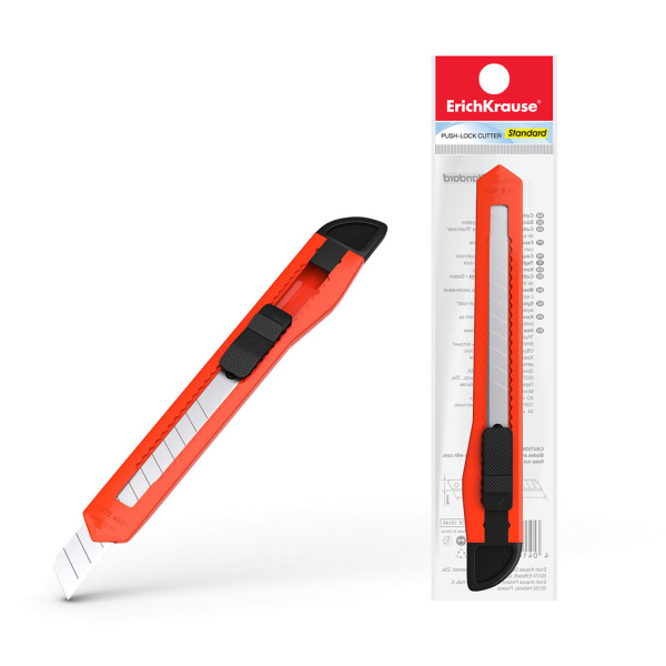 Нож канцелярский  малый  9мм Standart спецсталь^