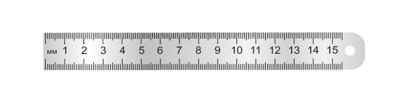 Линейка металл  15см