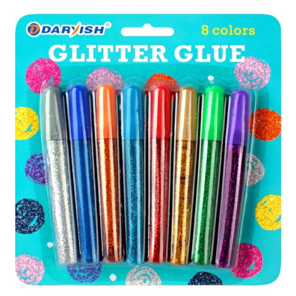 Гель  8цв. с блестками 10мл