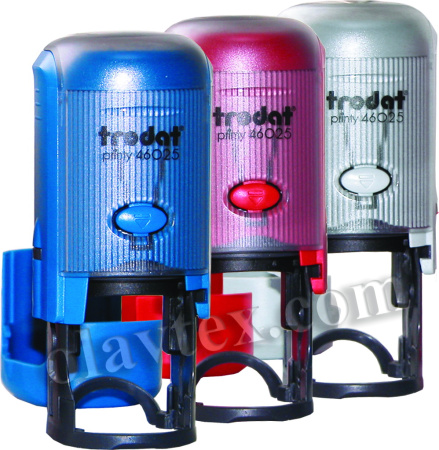 Штамп Оснастка д/печати круглых 25мм красная