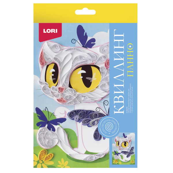 Квиллинг. Панно "Кошечка"