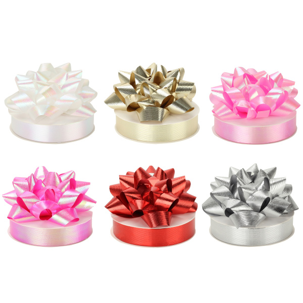 Набор для упаковки подарка Ассорти (бант 9,6см, лента 3м)