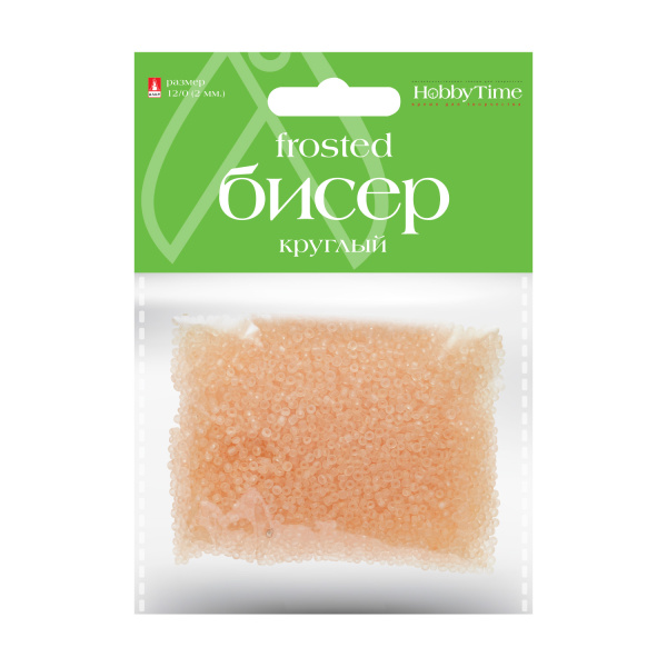 Бисер телесный №16 круглый   2мм 60гр