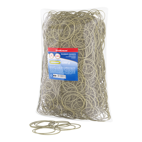 Банковские резинки 1кг d40,60,100мм  натур. цвет