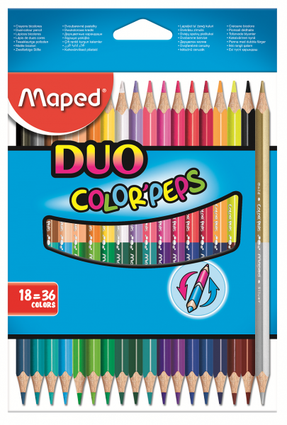 Карандаши .Двухсторонние ColorPeps 36цв.18шт. трехранныеАКЦИЯ
