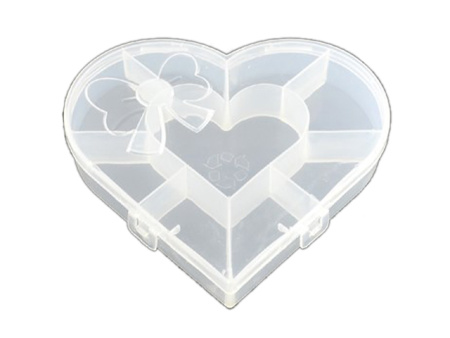 Контейнер д/хранения бисера, страз Сердце, 9 ячеек