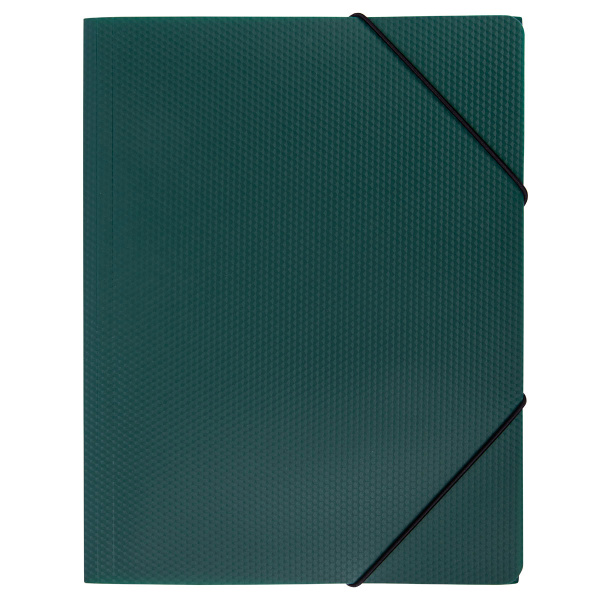 Папка на резинке А4 Prizma Изумрудный 3D эффект