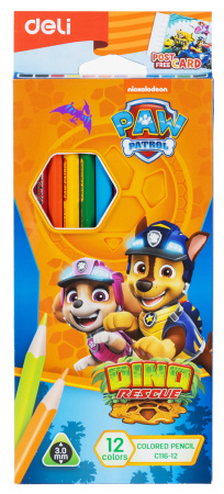 Карандаши Paw Patrol 12цв., тополь