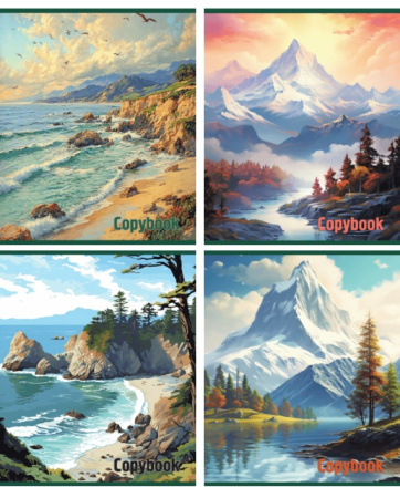 Тетрадь линия 96л Красивый вид