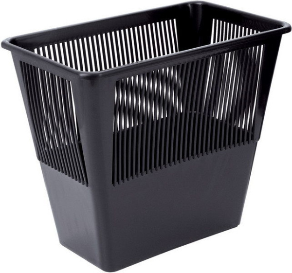 Корзина д/бумаг сетчатая прямоуг.12л. черная