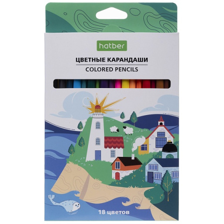 Карандаши .Трехгранные 18цв. Цветогорск