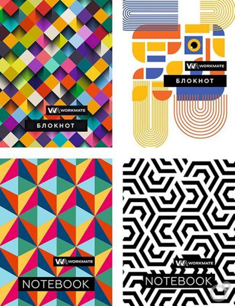 Блокнот/гребень  А7 40л Геометрия