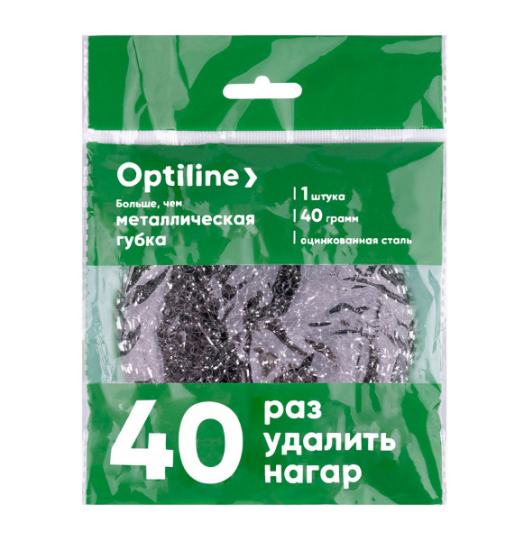 Губка д/посуды метал. Optiline