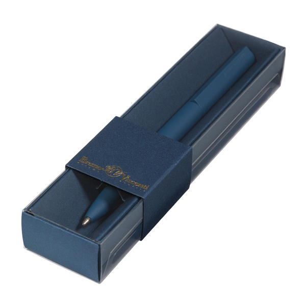 Ручка в футляре поворот.механ. Torino, синий корп, 1,0мм, синяя