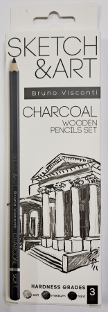 Карандаш угольный 6шт SKETCH&ART