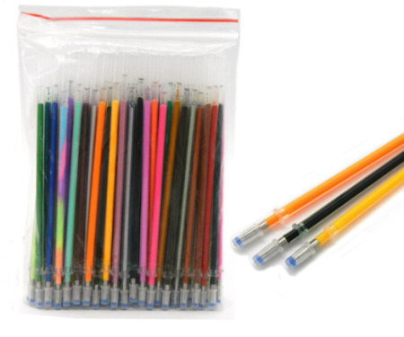 Стержень гель Ассорти 130мм, 0,5мм  100 цветов
