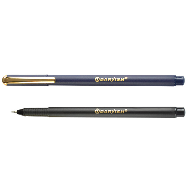 Ручка шарик. Darvish синяя, 07мм, корп. черно/т.синий с золотом