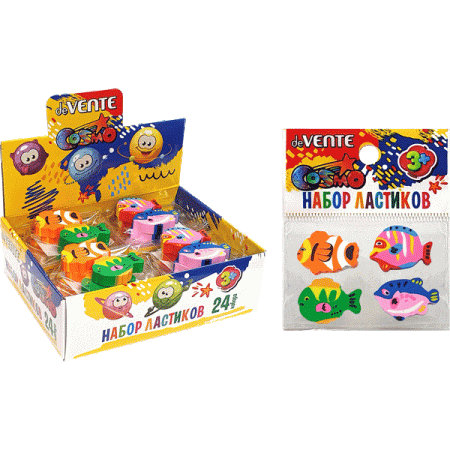 Ластик Fish набор 2шт, синтетический каучук