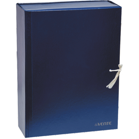 Короб архивный бумвинил 100мм на завязках синий