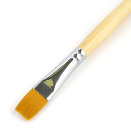 Кисть синтетика  №12 плоская длин. ручка