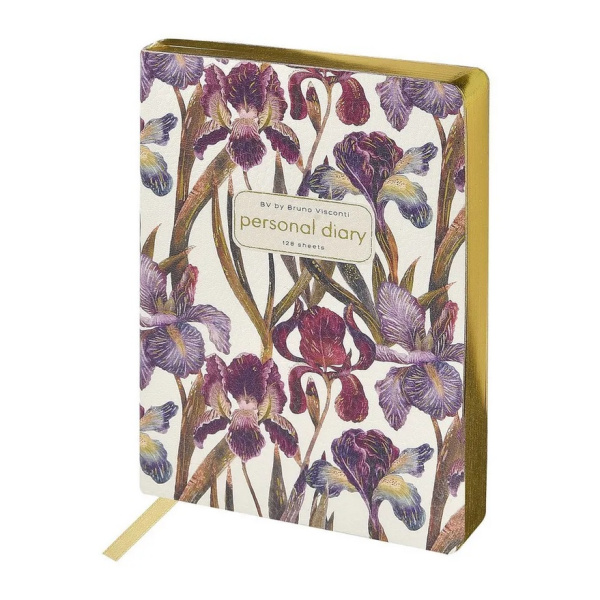 Ежедневник А5 Мягк.обл. Flora. Ирисы, кожзам