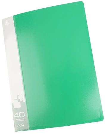 Папка 40 вклад Зелёный PV корешок 0.65мм ^