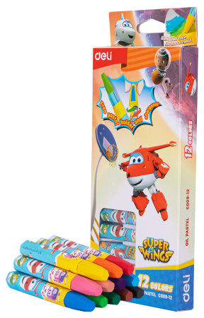 Мелки Пастель 12цв. маслян. Super Wings АКЦИЯ